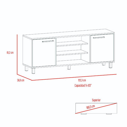Rack Para Tv 65'' 155 Okria  Wengue + Miel