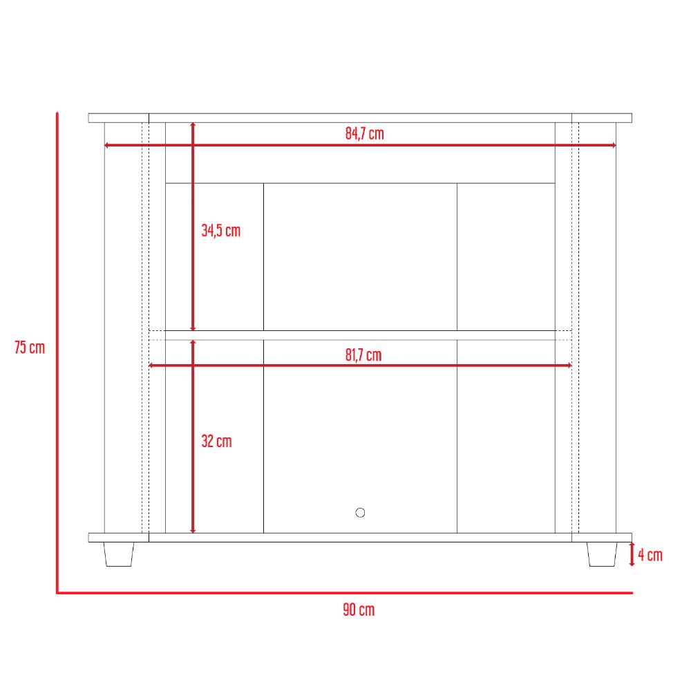 Mesa Para Tv Beeth Wengue Para Televisor De 40"