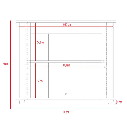 Mesa Para Tv Beeth Wengue Para Televisor De 40"