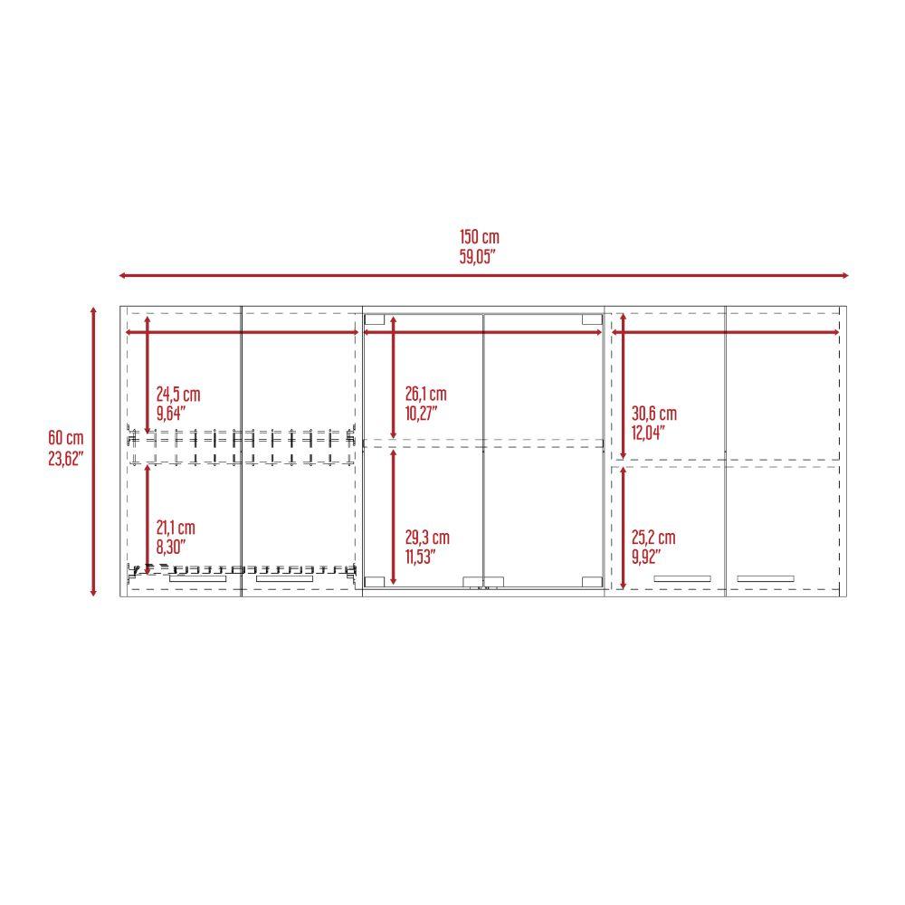 Gabinete Superior Frillo 150 Wengue 150 Cm
