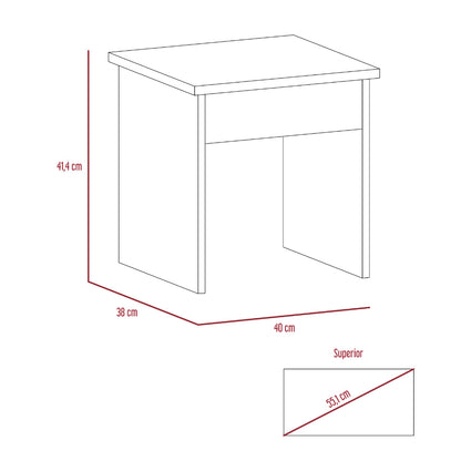 Mueble Tocador Okria Miel Y Blanco
