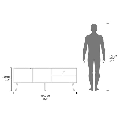 Mesa Para Tv Zinaya Wengue Para Tv De 70"