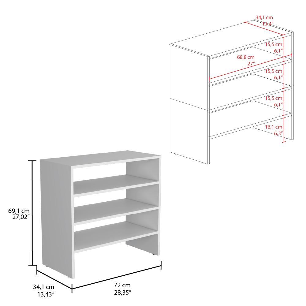 Organizador De Zapatos Apilable Basico Revalo  Blanco