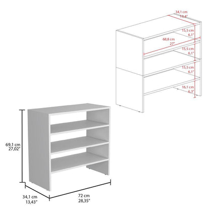 Organizador De Zapatos Apilable Basico Revalo  Blanco