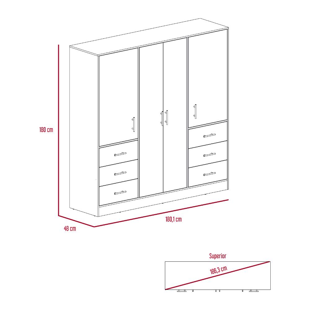 Closet Cooper Ceniza Y Blanco