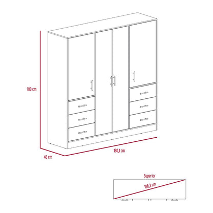 Closet Cooper Ceniza Y Blanco