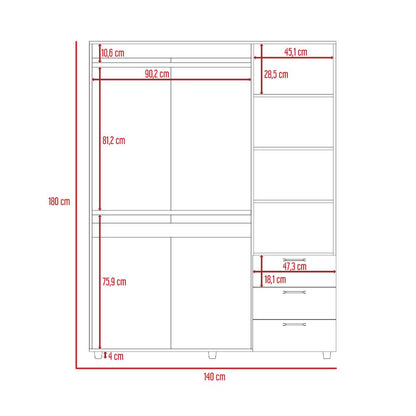 Closet Zevida Rovere Y Blanco
