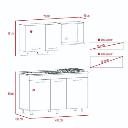 Cocina Integral Junavi Rovere Sin Mesón