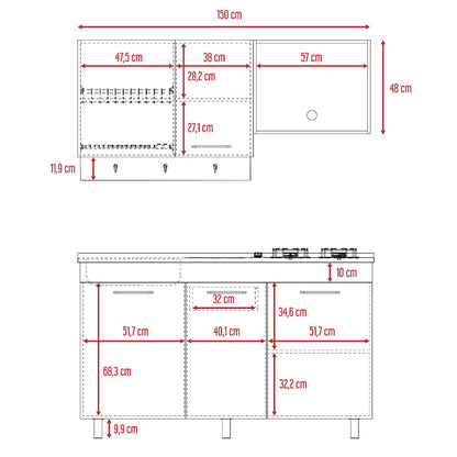 Cocina Integral Junavi Rovere Sin Mesón