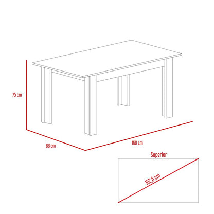 Mesa De Comedor Levara Rovere 6 Puestos