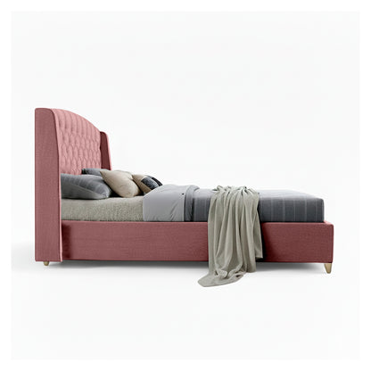 Base Cama Con Espaldar Sencillo Italia Salmon