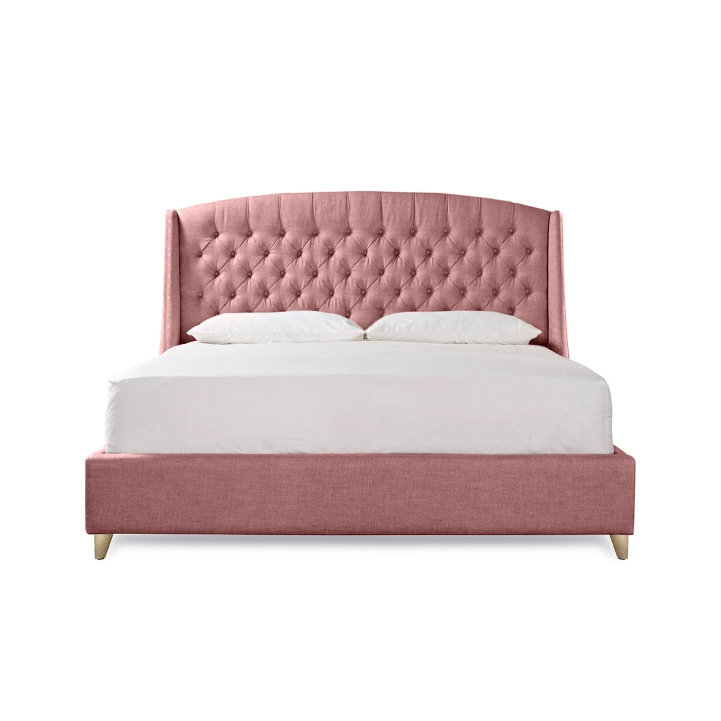 Base Cama Con Espaldar Sencillo Italia Salmon
