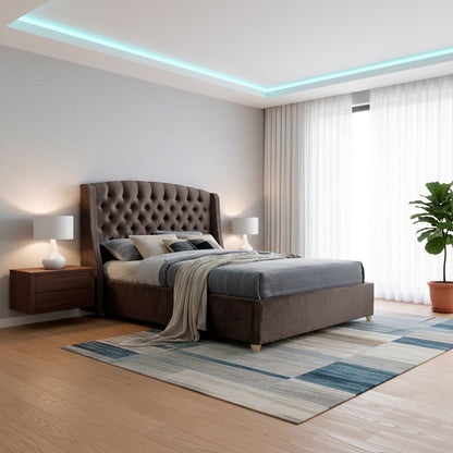 Base Cama Con Espaldar Semidoble Italia Cafe