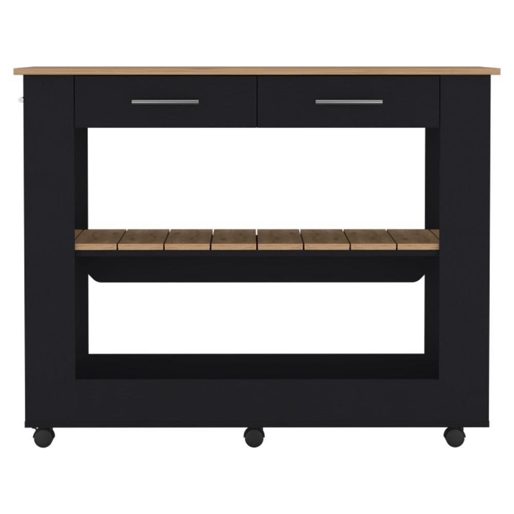 Barra De Cocina Serima 46 Wengue Y Macadamia