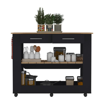 Barra De Cocina Serima 46 Wengue Y Macadamia