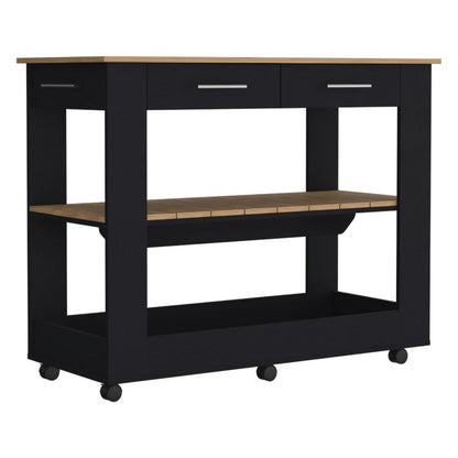 Barra De Cocina Serima 46 Wengue Y Macadamia