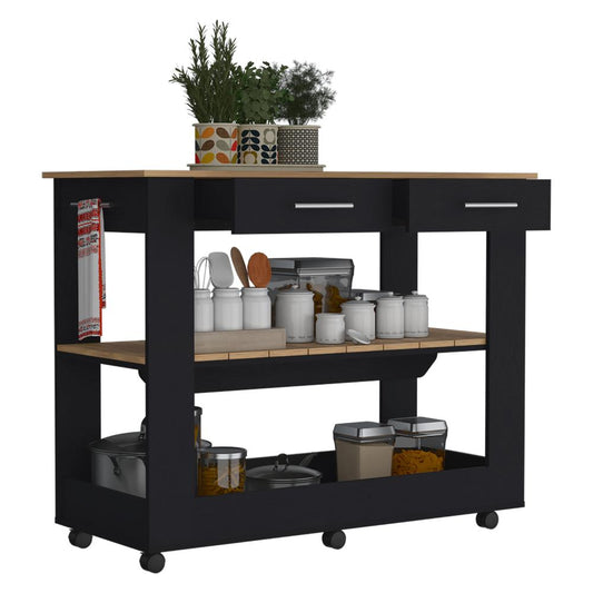 Barra De Cocina Serima 46 Wengue Y Macadamia