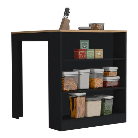 Isla De Cocina Melora  Wengue Macadamia