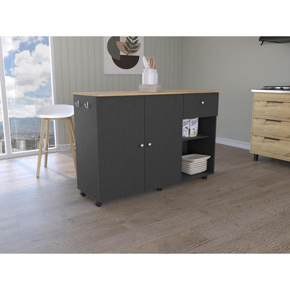 Isla De Cocina Amione Wengue Y Macadamia