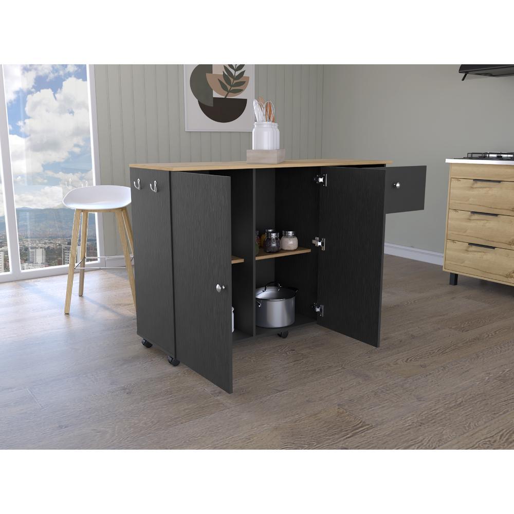 Isla De Cocina Amione Wengue Y Macadamia