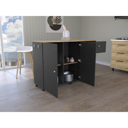 Isla De Cocina Amione Wengue Y Macadamia