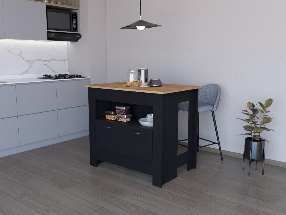 Barra De Cocina Zireya Wengue Y Macadamia