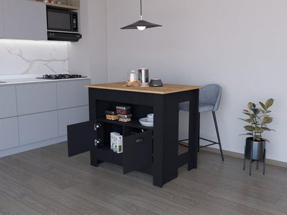 Barra De Cocina Zireya Wengue Y Macadamia