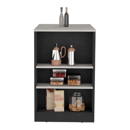 Barra De Cocina Serima Blanco Y Wengue