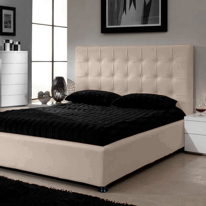 Base Cama con Espaldar + Colchon King Ilusion  beige