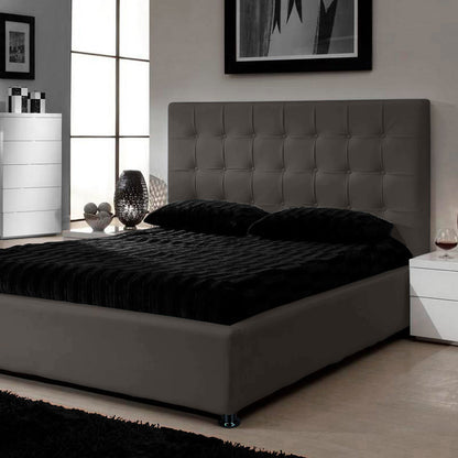 Base Cama con Espaldar + Colchon King Ilusion  cafe