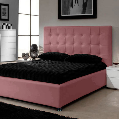 Base Cama con Espaldar + Colchon King Ilusion  salmon