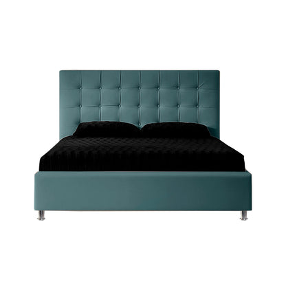 Base Cama Con Espaldar Sencillo Ilusion Verde