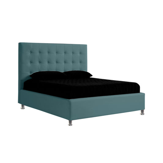 Base Cama con Espaldar + Colchon Sencillo Ilusion  verde