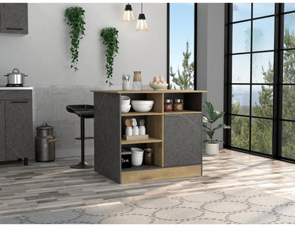 Barra De Cocina Tramil Gris Y Macadamia