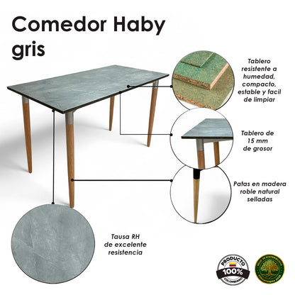 Mesa de Comedor Haby gris