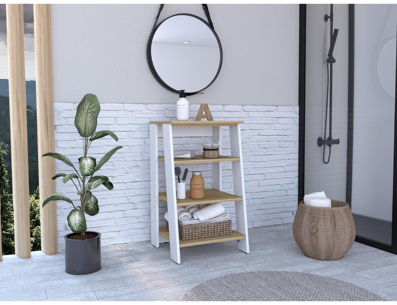 Organizador De Baño Halery Duna Y Blanco