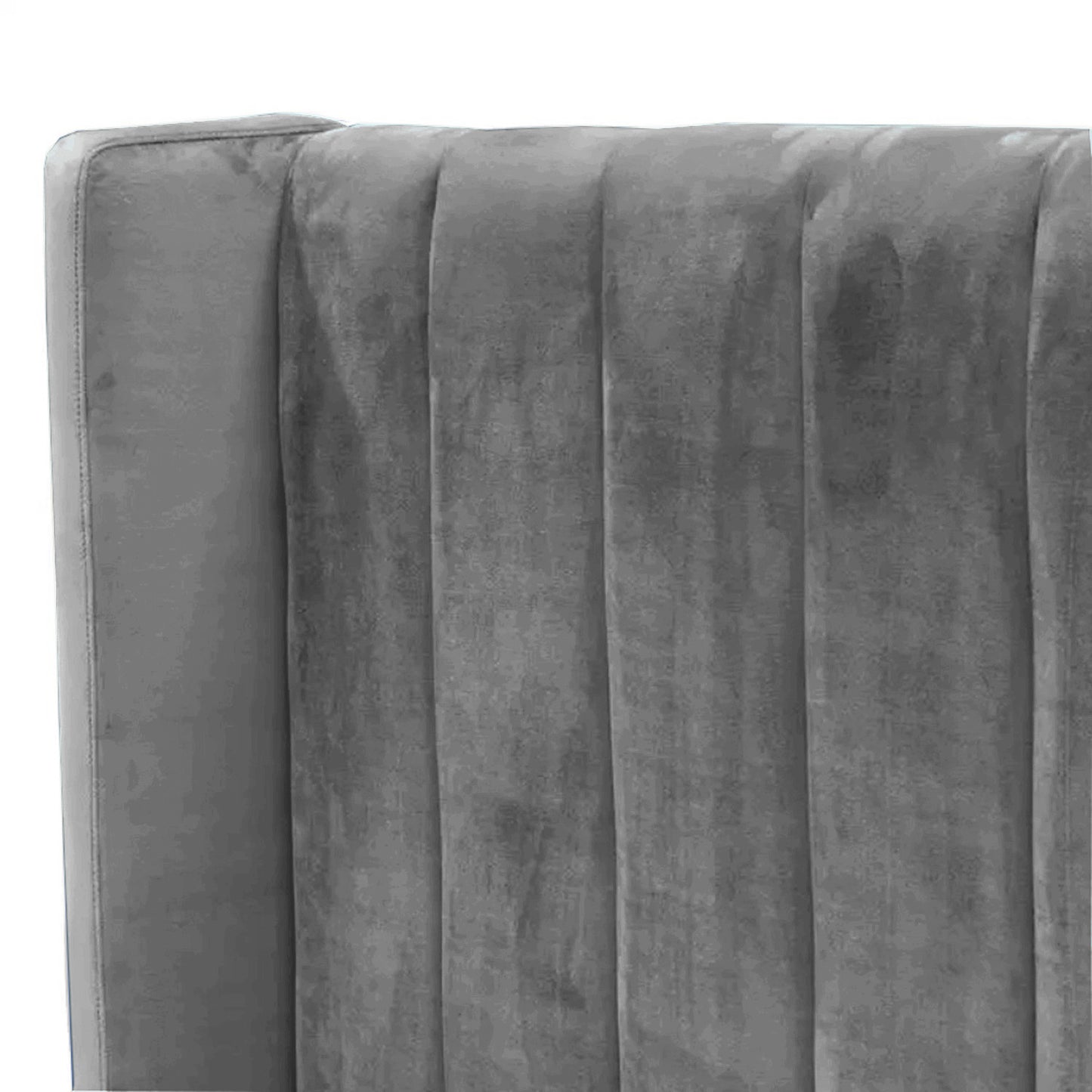 Base Cama con Espaldar + Colchon + Puff Baul Doble Julieta  gris plata