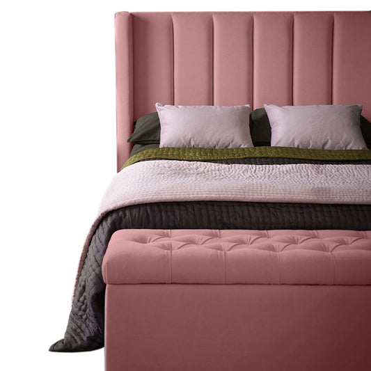 Base Cama Con Espaldar Semidoble Julieta Salmon