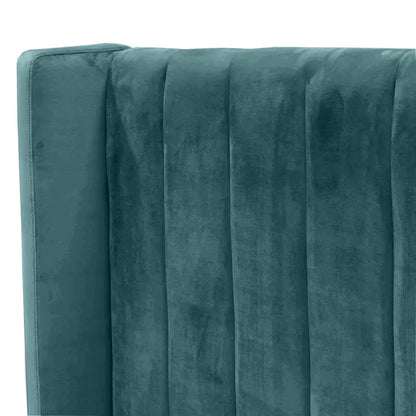 Base Cama con Espaldar + Colchon + Puff Baul King Julieta  verde