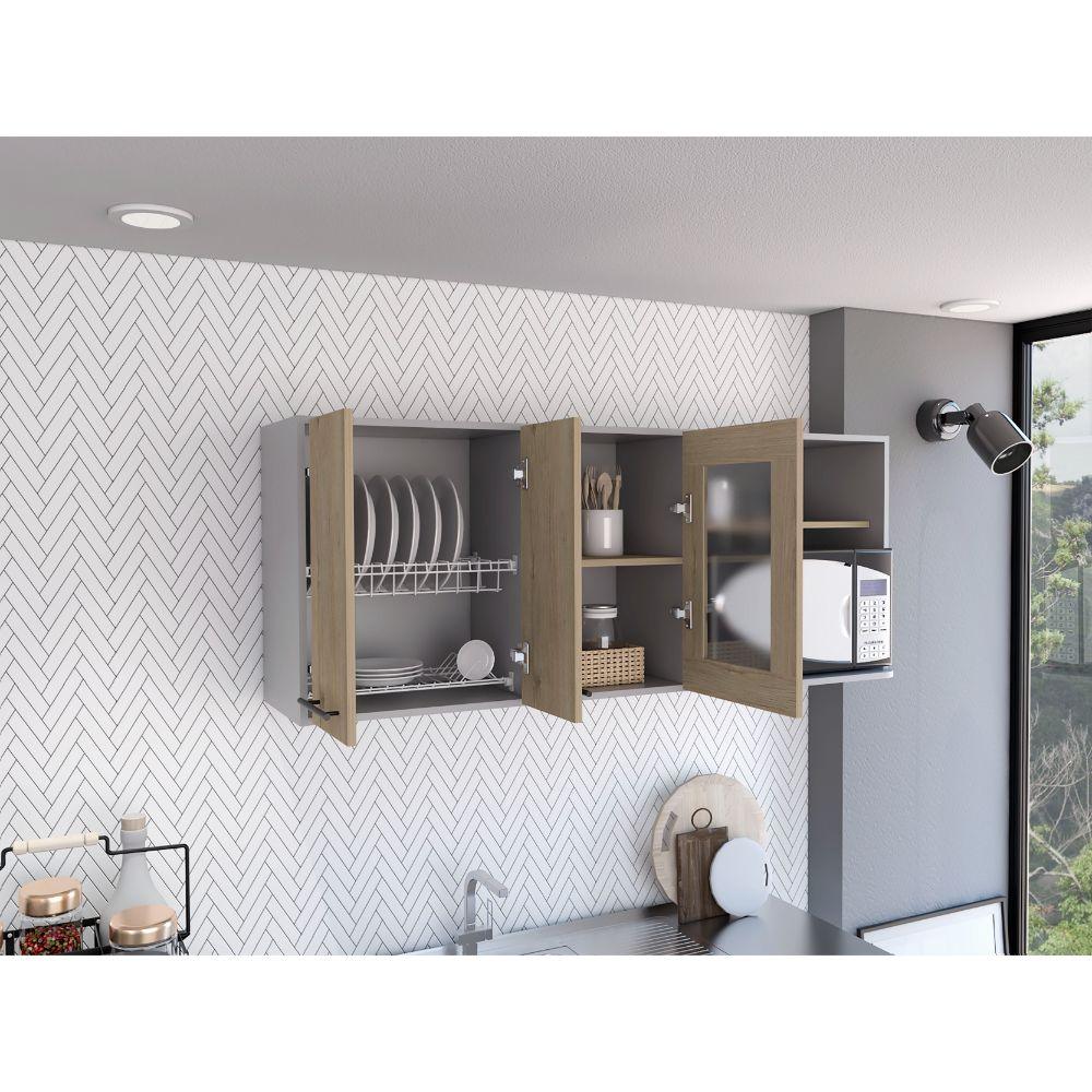 Gabinete Superior Stich Hassel Rovere Y Gris 150 Cm