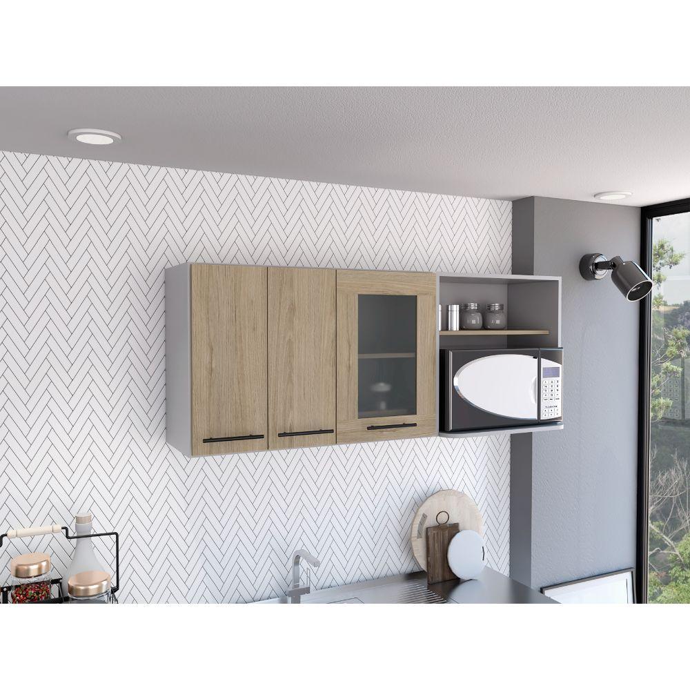 Gabinete Superior Stich Hassel Rovere Y Gris 150 Cm
