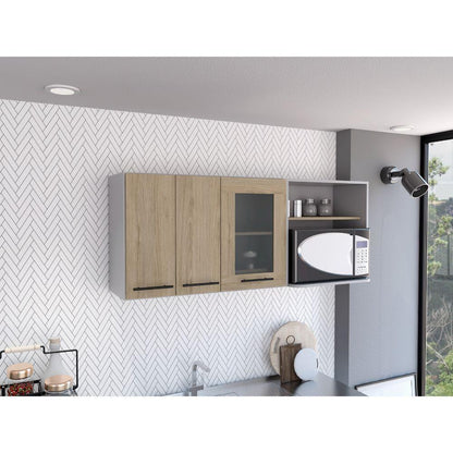 Gabinete Superior Stich Hassel Rovere Y Gris 150 Cm