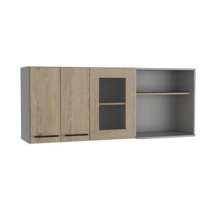 Gabinete Superior Stich Hassel Rovere Y Gris 150 Cm