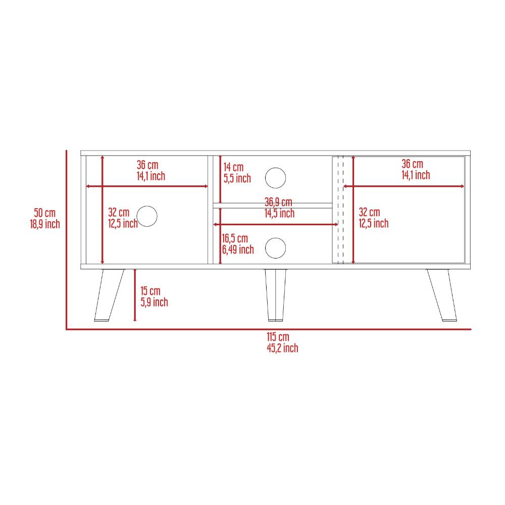 Mesa Para Tv Ventino Coñac Para Tv De 65"