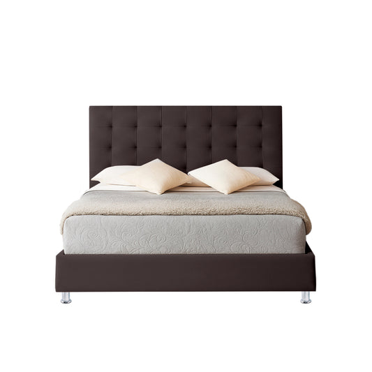 Base Cama con Espaldar + Colchon Sencillo Luxury  cafe