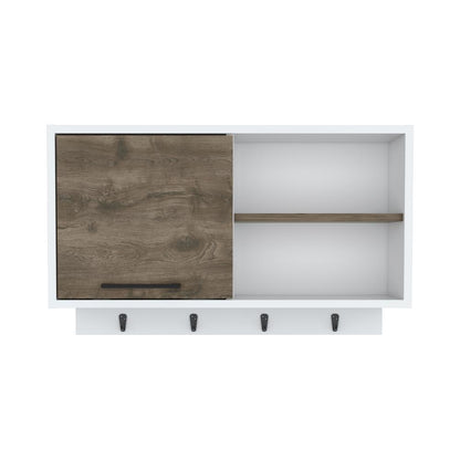 Gabinete Superior Auxiliar Tuxbon Blanco Y Nogal 70 Cm