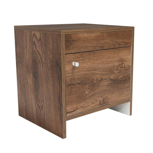 Mesa De Noche Eviré  Bellota + Blanco
