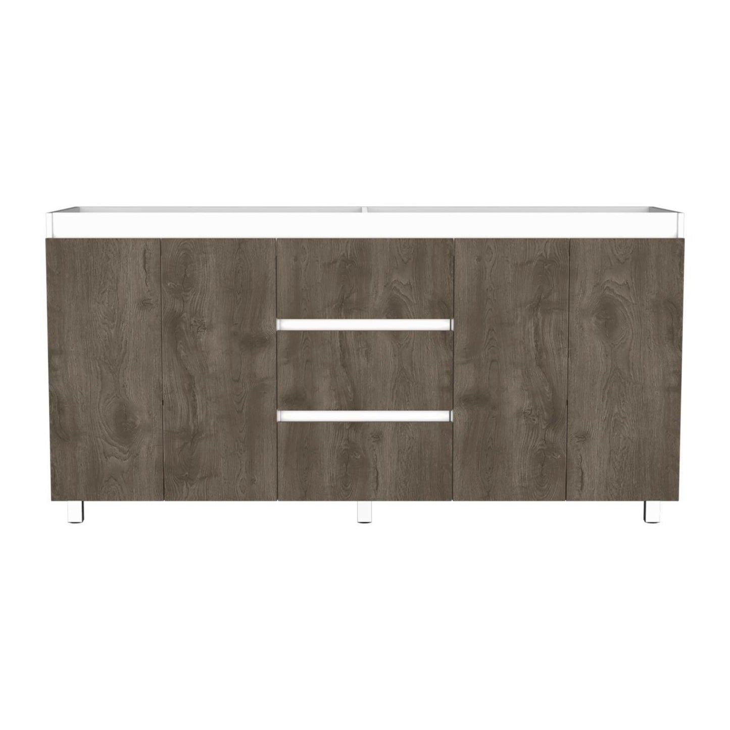 Gabinete Inferior Vemo Nogal Y Blanco 180 Cm