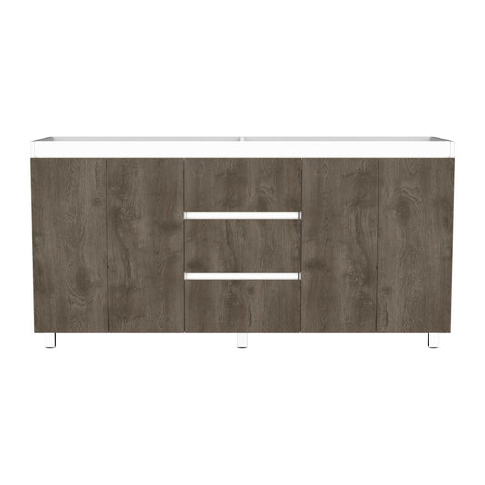 Gabinete Inferior Vemo Nogal Y Blanco 180 Cm