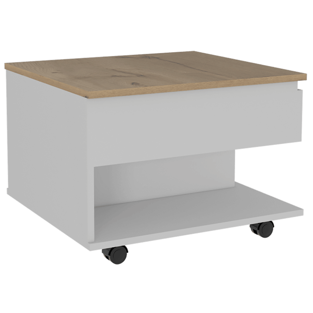 Mesa De Centro Arelva Lift Top Coffee Blanco+Duna